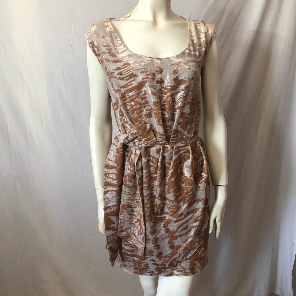Cynthia Steffe cutout velvet burnout tie dress